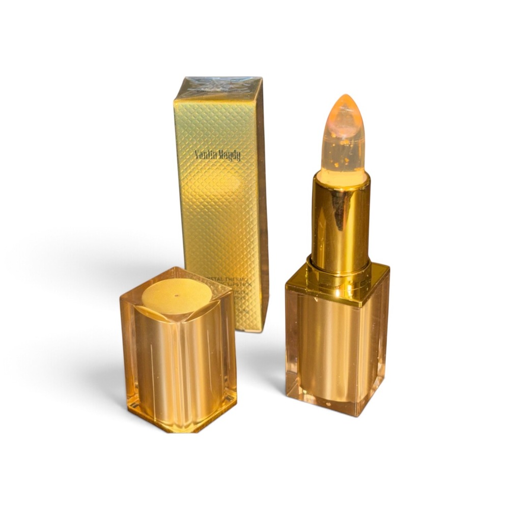 Vanlin Maydy Crystal Thermo Changing Lipstick Gold Foil KC001 3.5g NIB Sealed